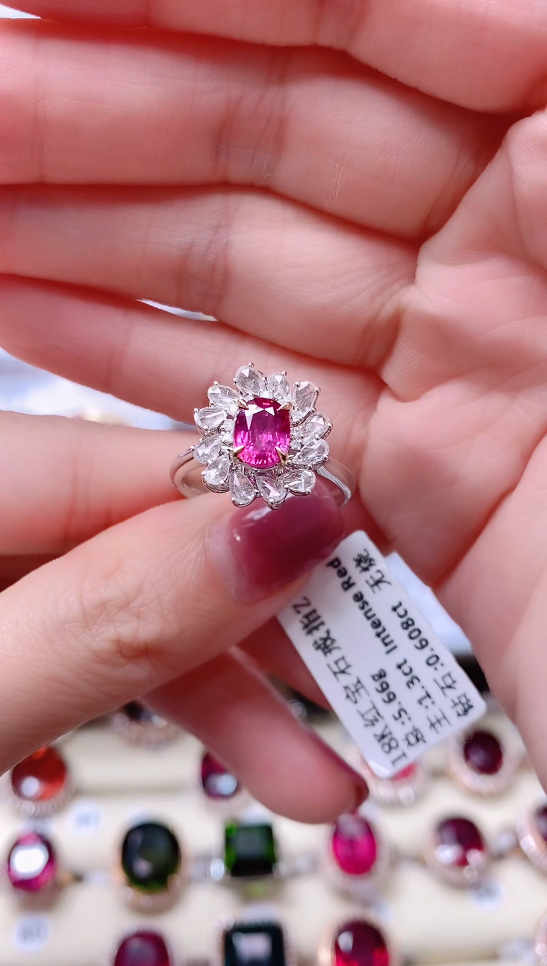 【闪购商品】红宝石18K金戒指18K金镶嵌1