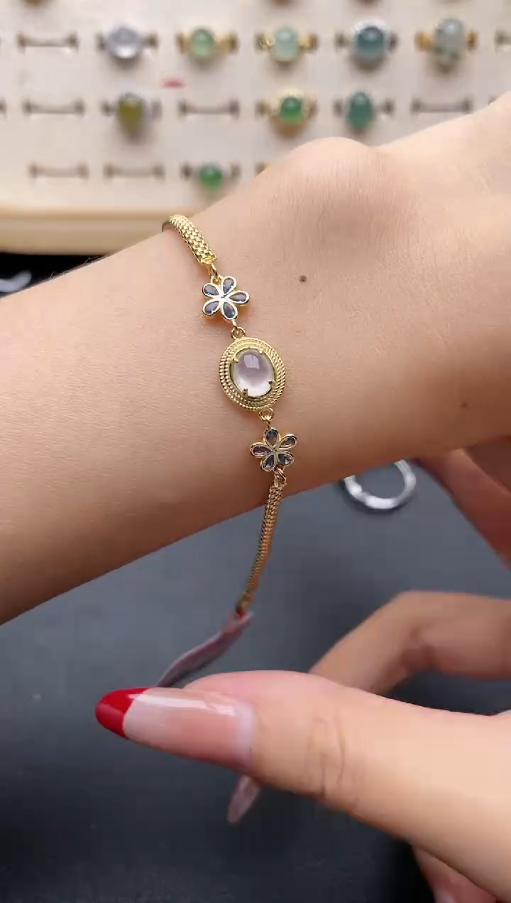 【闪购商品】翡翠戒指银S925镶嵌一物一证一礼盒