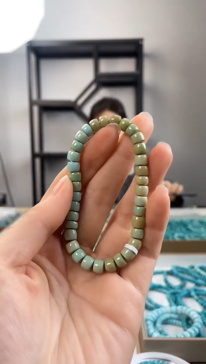 【闪购商品】绿松石珠宝奇石未镶嵌6.6+mm