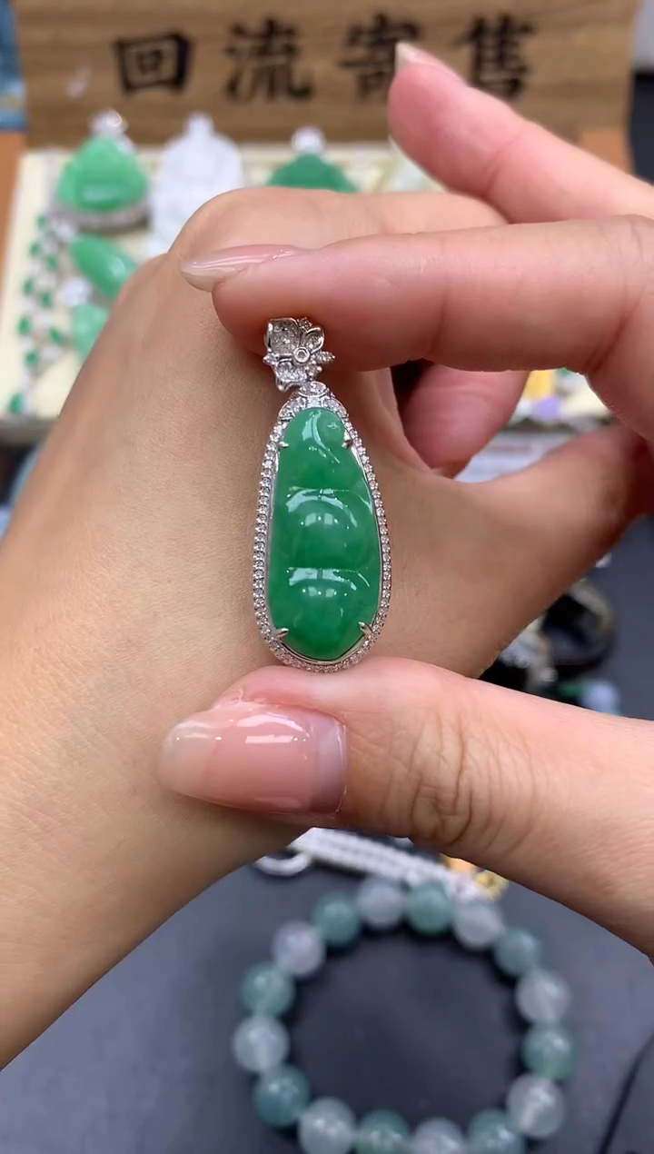 【闪购商品】翡翠颈饰18K金镶嵌422-中国好珍宝