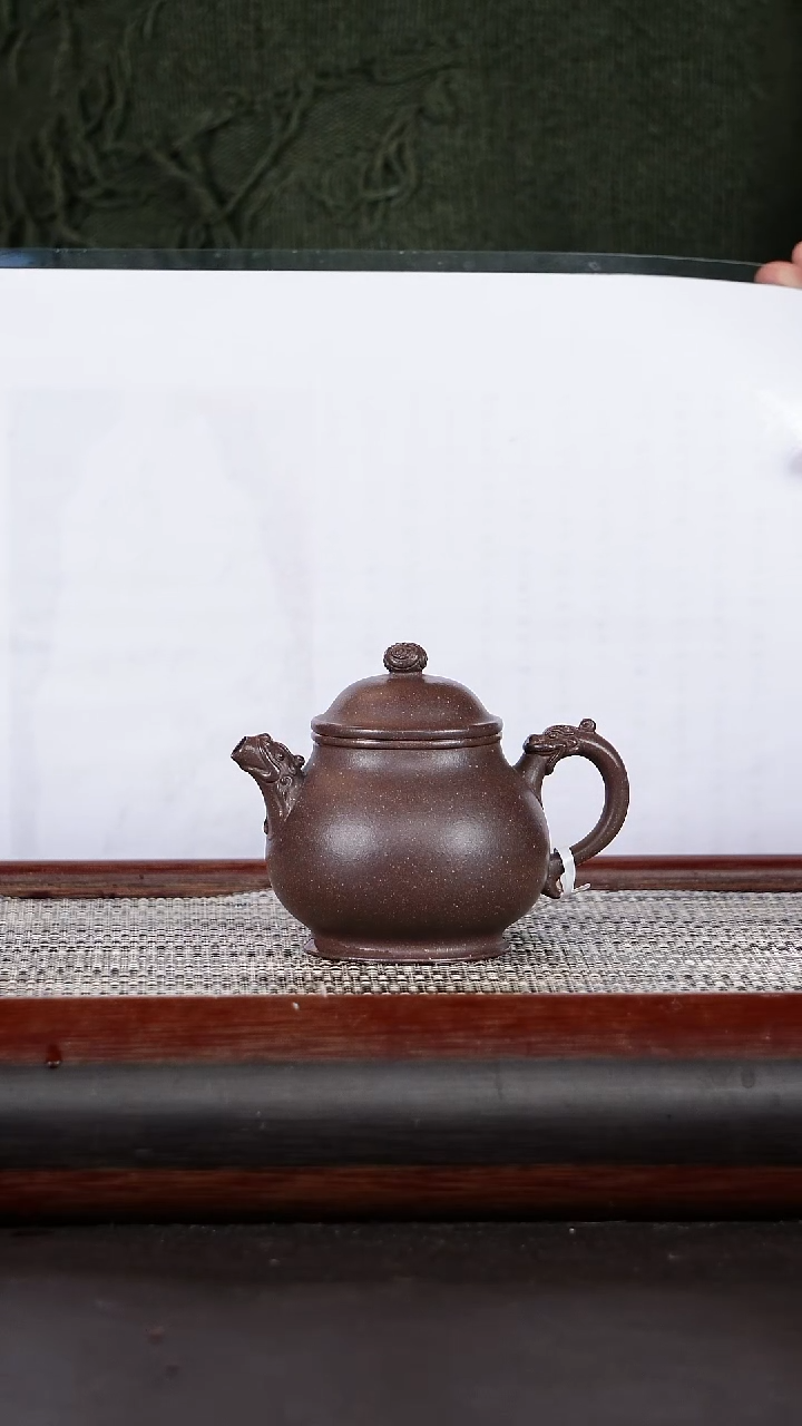 【闪购商品】紫砂茶壶潘壶天青泥140CC