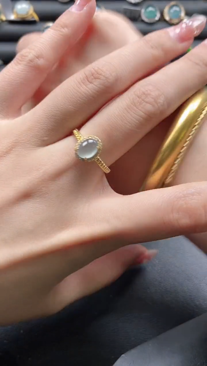 【闪购商品】翡翠戒指银S925镶嵌1111-