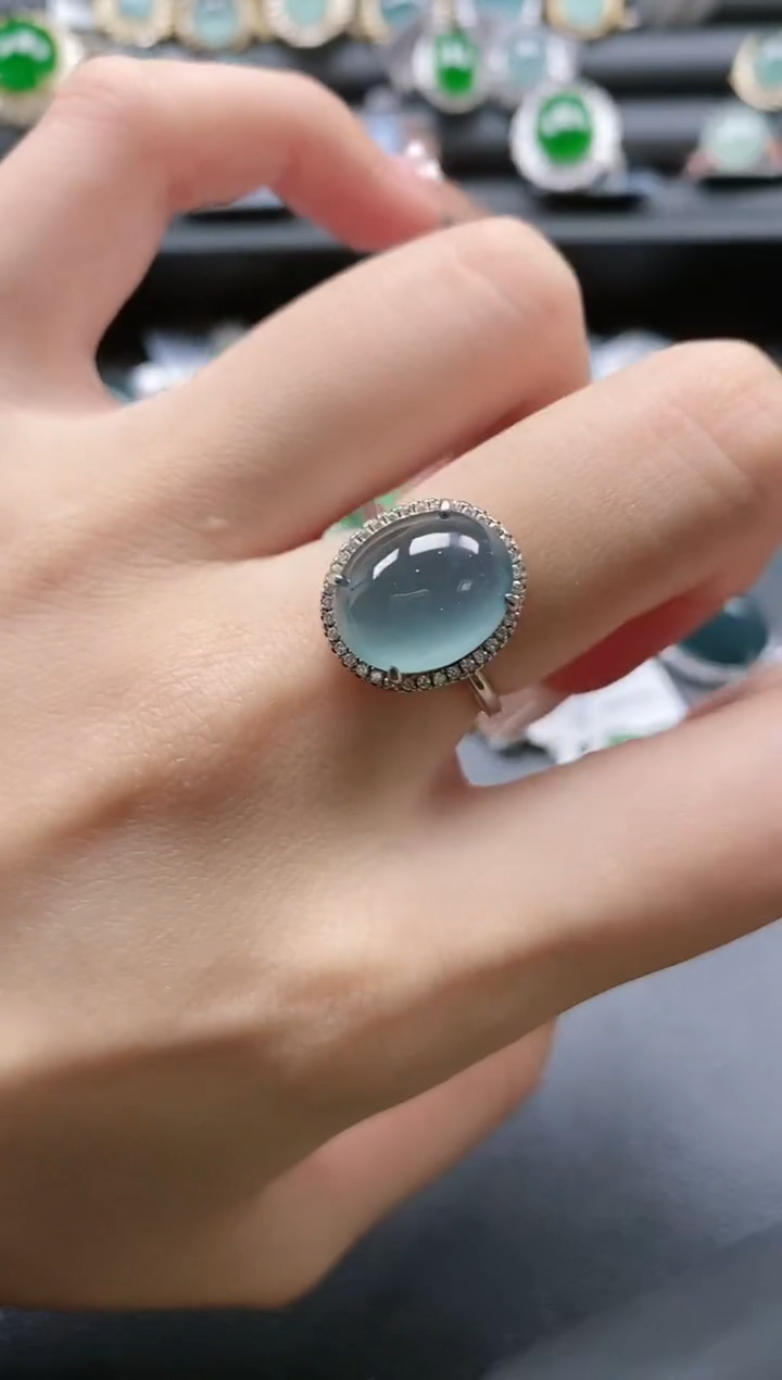 【闪购商品】翡翠戒指银S925镶嵌51511