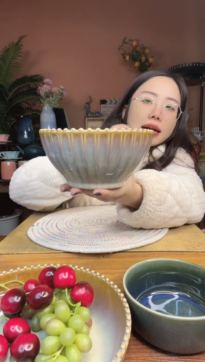 陶瓷6英寸珠点面碗 微瑕疵