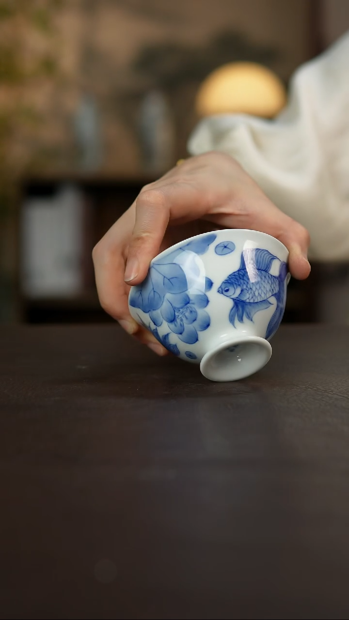 杯景德镇陶瓷杯碗柴烧多人