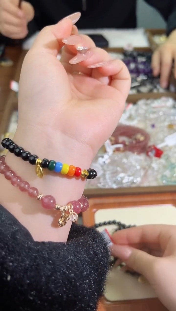 【闪购商品】水晶手链未镶嵌黑曜石设计款L058