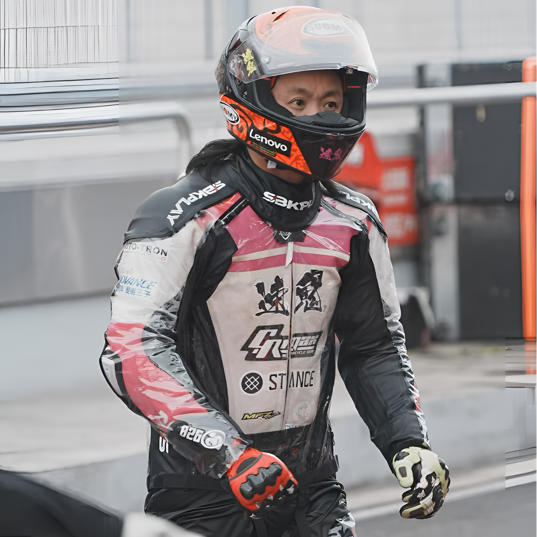 摩托车分体式赛道雨衣街车皮衣雨衣弹力款透明