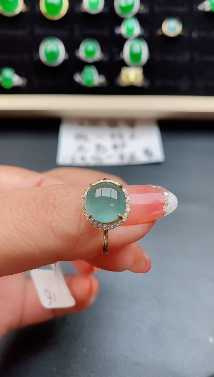 【闪购商品】翡翠戒指银S925镶嵌508050