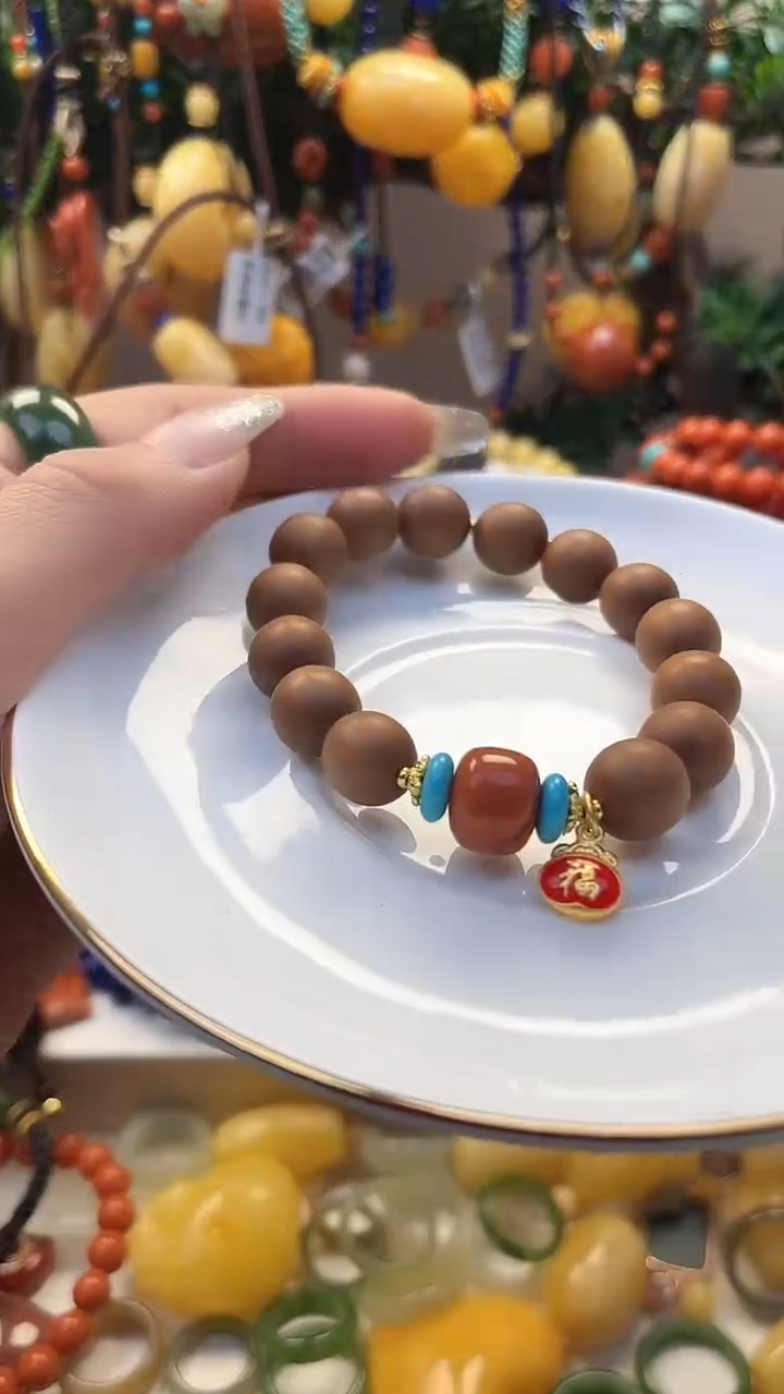 【闪购商品】檀香木无事牌老山檀手串