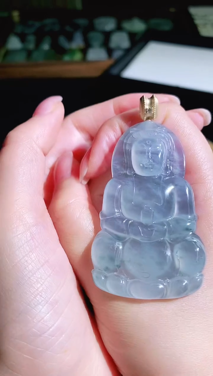 【闪购商品】翡翠颈饰18K金镶嵌2503062365