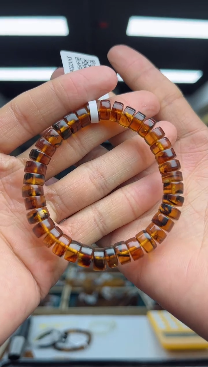 【闪购商品】琥珀裸石未镶嵌抚顺琥珀老型手串8+
