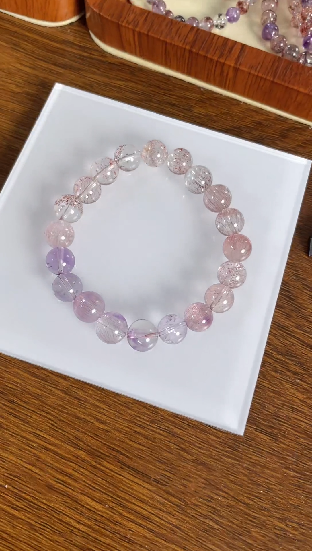 【闪购商品】水晶手链未镶嵌天然超七9mm多样性发一