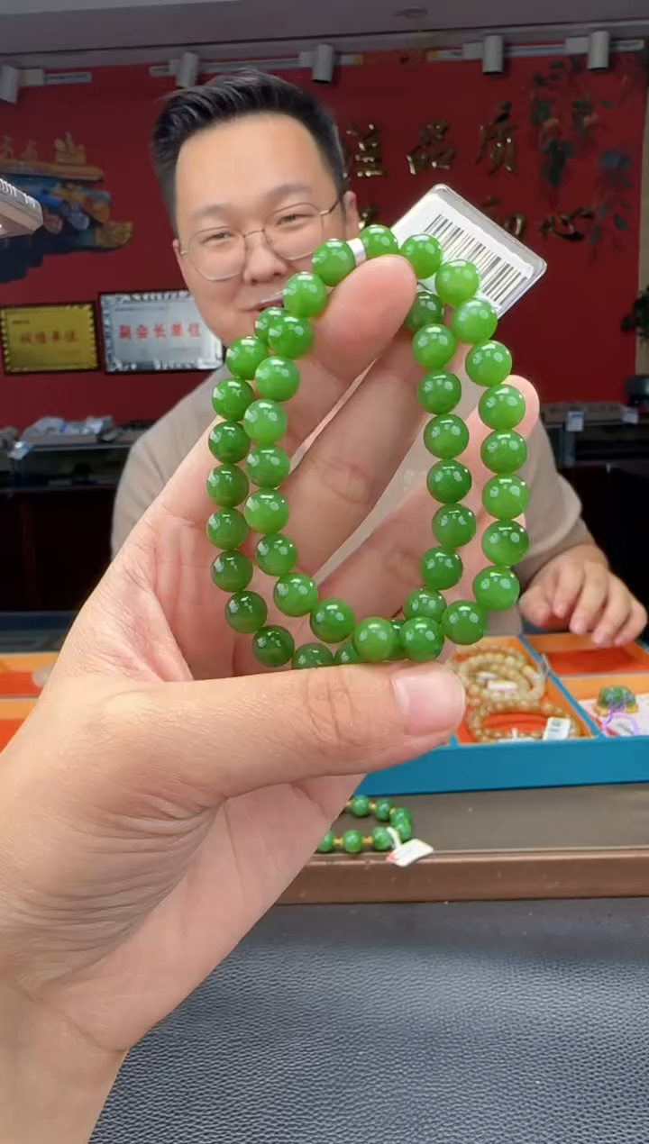 手串未镶嵌和田玉碧玉单圈手串 多样性发货拍一发一