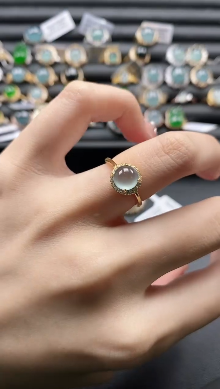 【闪购商品】翡翠戒指银S925镶嵌1111