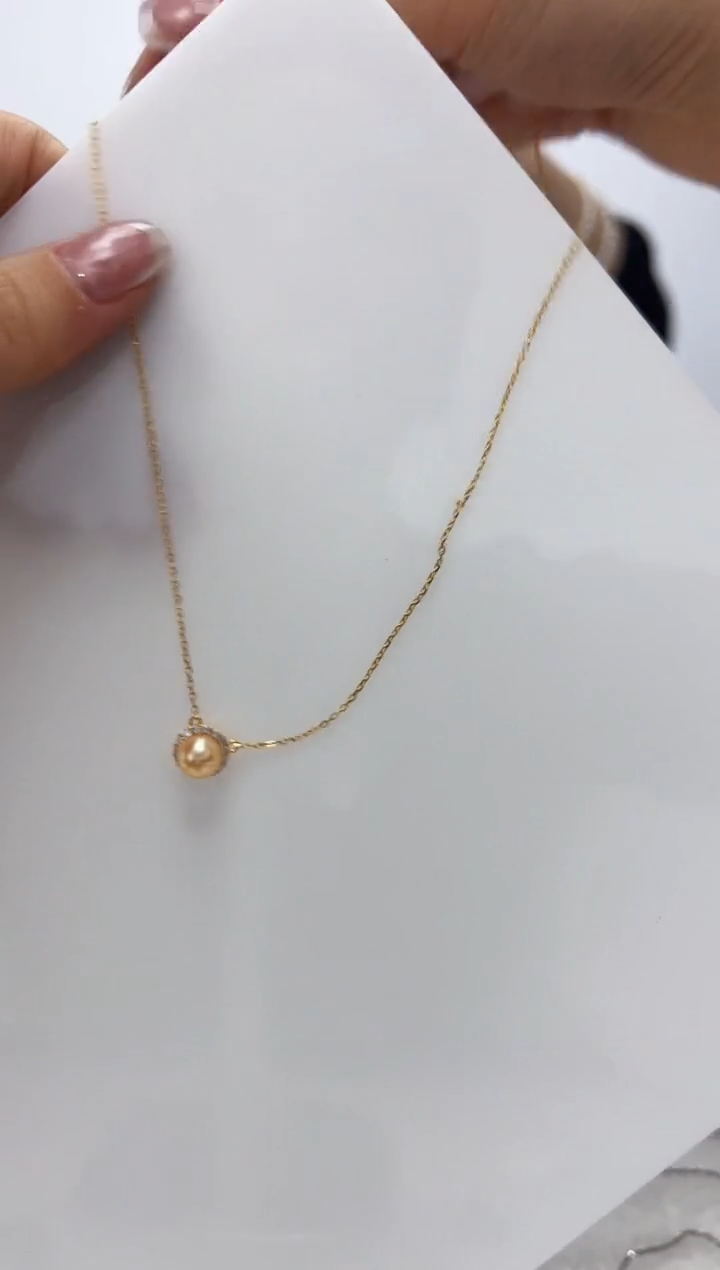 【闪购商品】海水珍珠DA银S925镶嵌套链 C1346.