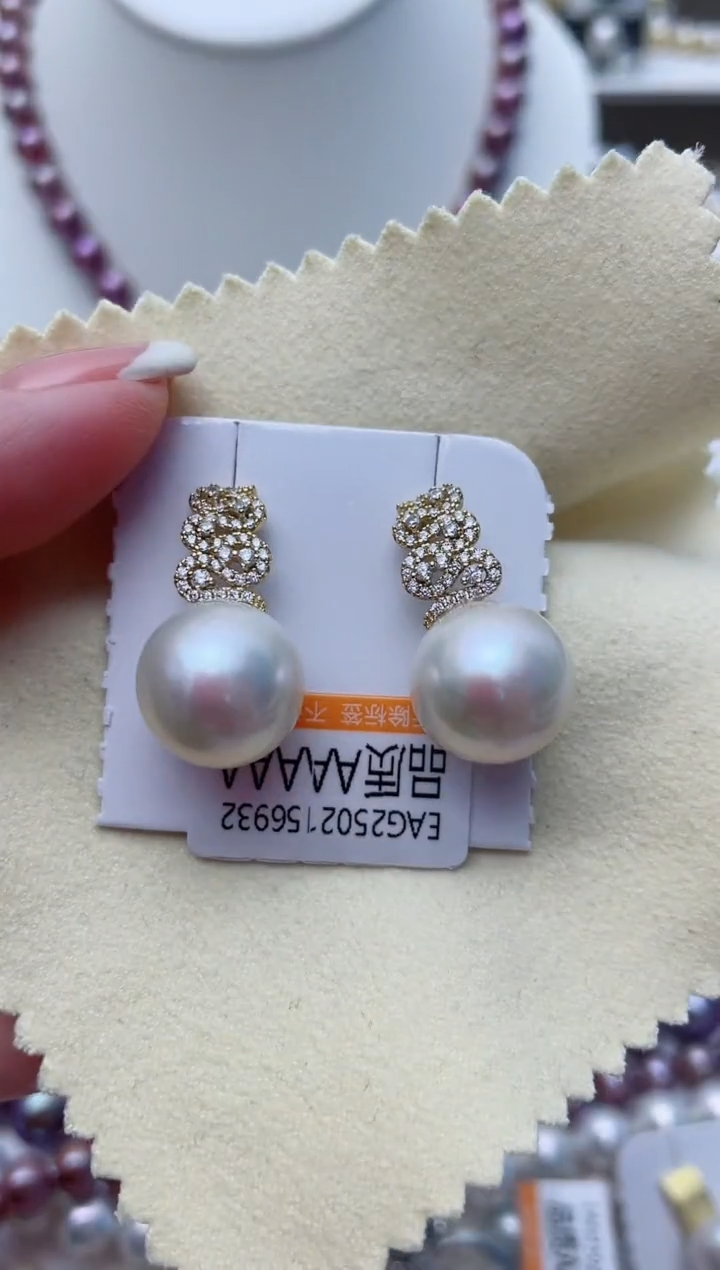 【闪购商品】淡水珍珠耳饰银S925镶嵌W15