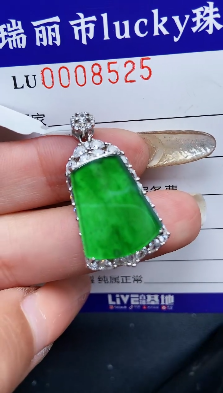 【闪购商品】翡翠颈饰银S925镶嵌8525
