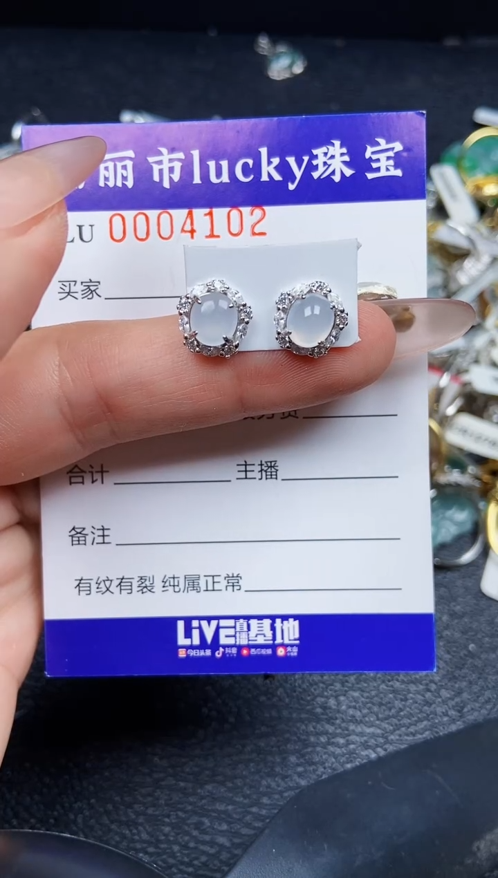 翡翠银S925镶嵌颈饰4102