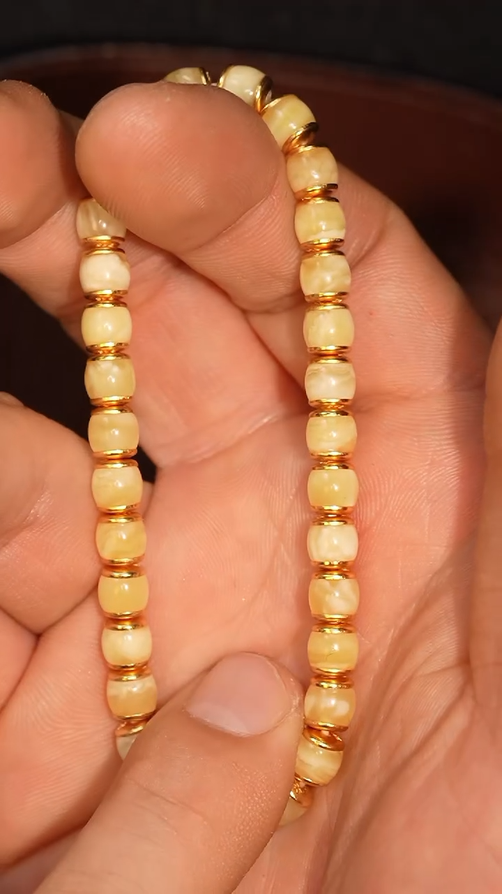 未镶嵌套链蜜蜡多样性发其一，DIY一