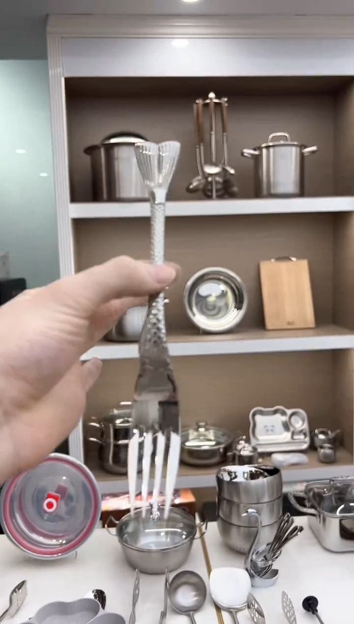 【闪购商品】不锈钢美人鱼叉两支装