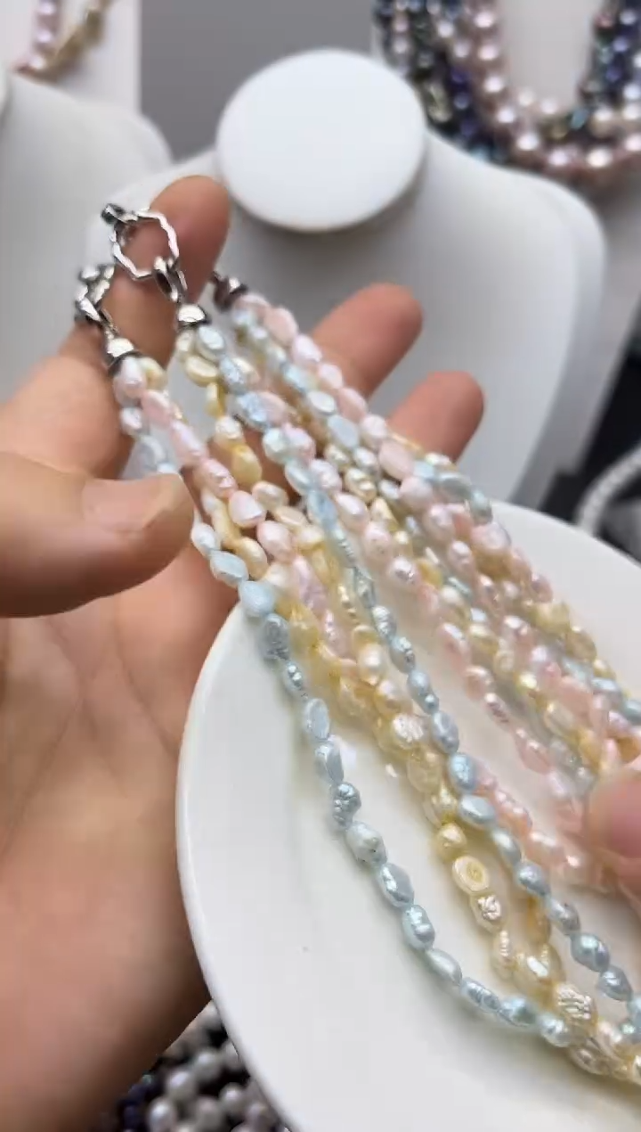 淡水珍珠钛钢颈饰1