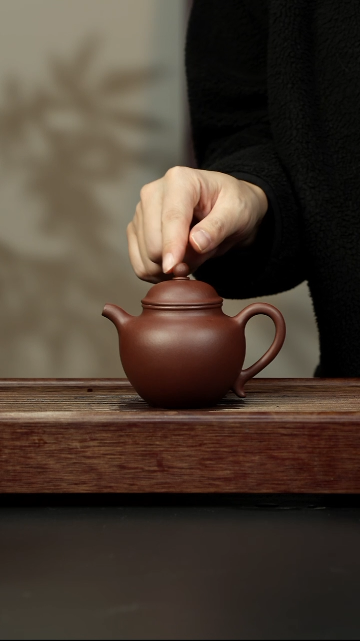 紫砂茶壶老紫泥 秋水 180cc左右