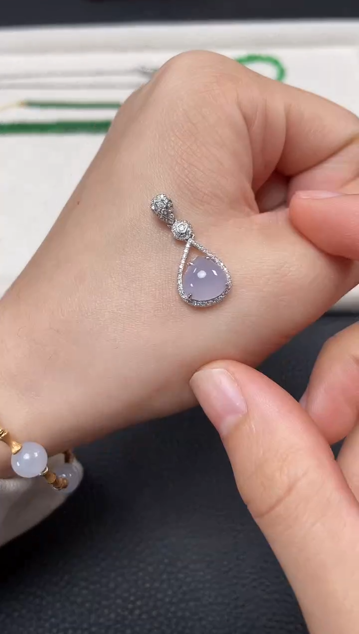 【闪购商品】翡翠吊坠(不含链)18K金镶嵌一个  JK729