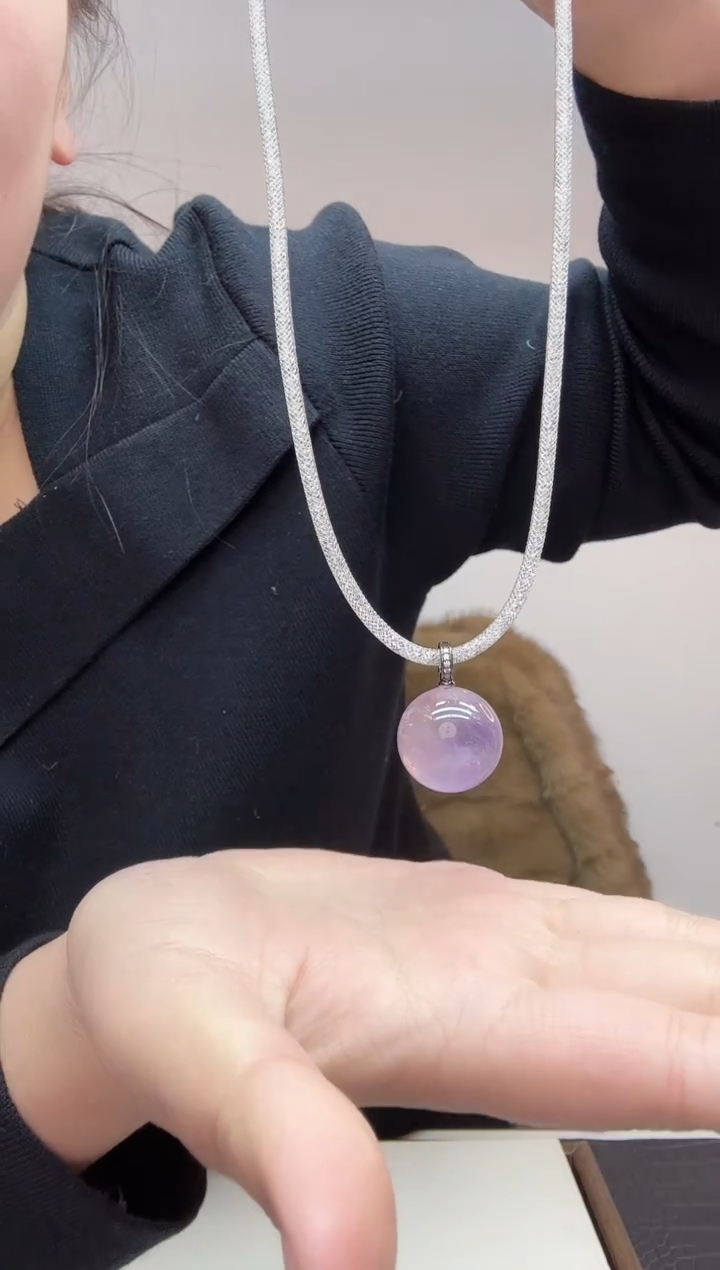 颈饰未镶嵌水晶天然紫水晶球170