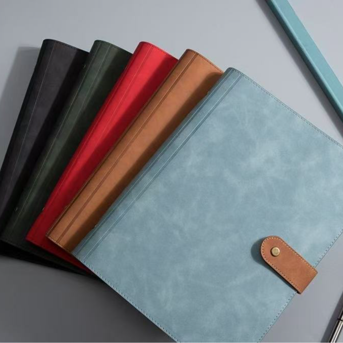 外贸b5活页软皮搭扣笔记本100g内页商务记事本【R03】