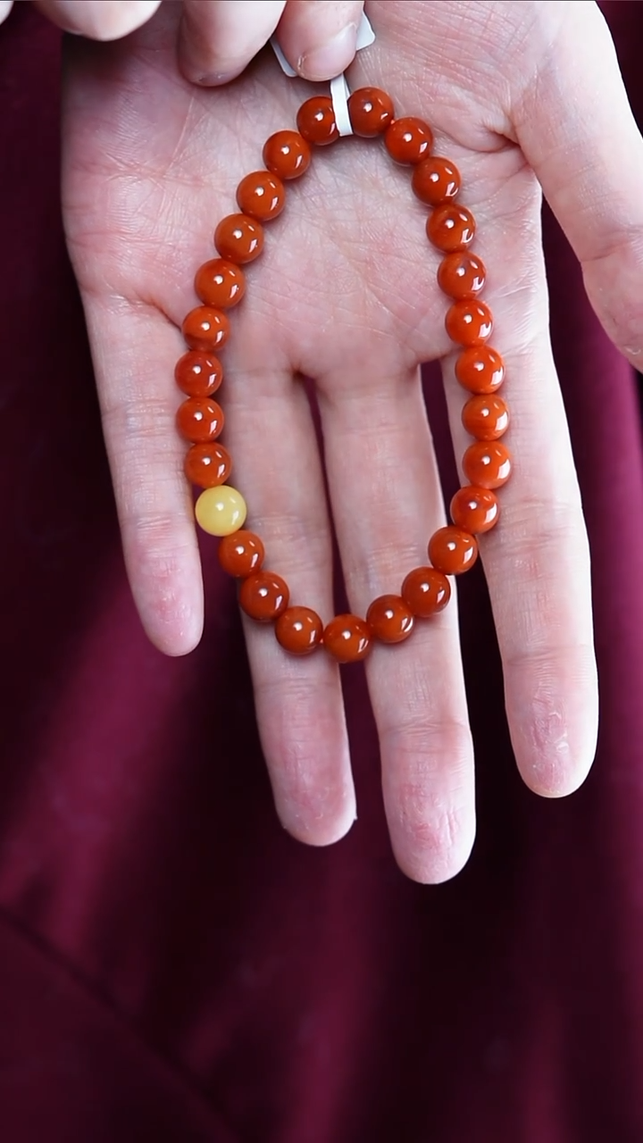 【闪购商品】南红玛瑙手串未镶嵌设计款@@SJ1620-F手工