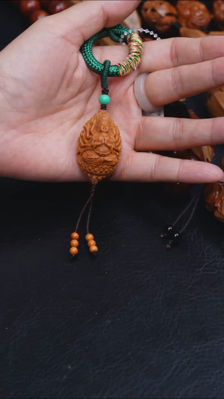 吊坠橄榄核2.4风景千手观音单籽