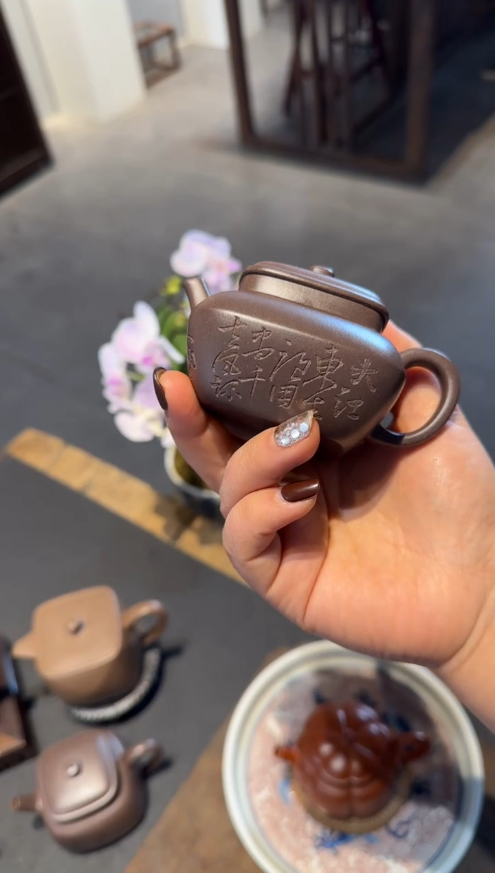 【闪购商品】紫砂茶壶天青合欢