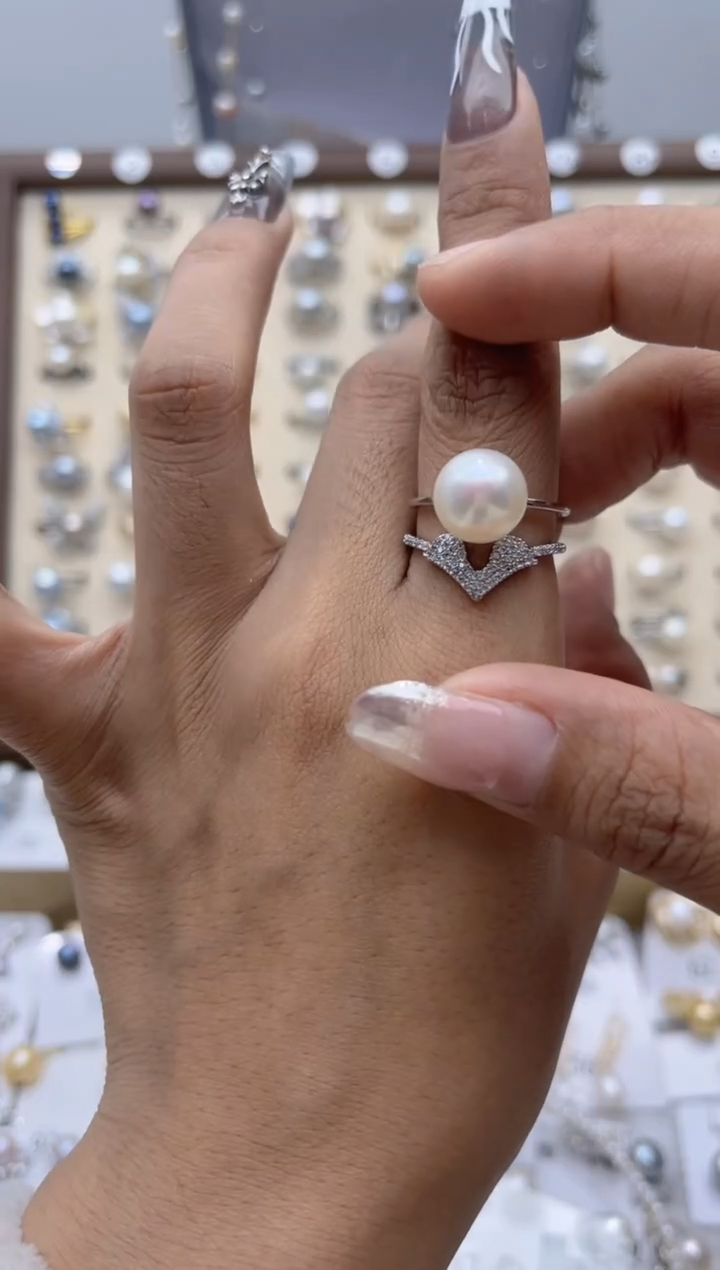 【闪购商品】淡水珍珠戒指合金25