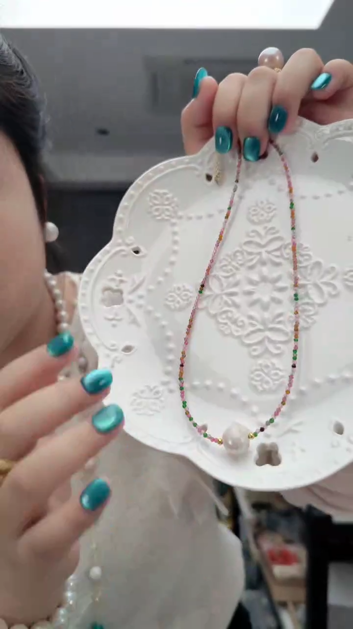 颈饰未镶嵌淡水珍珠0302单珠彩链