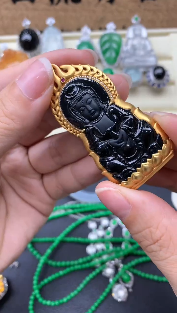 【闪购商品】翡翠颈饰18K金镶嵌473-中国好珍宝