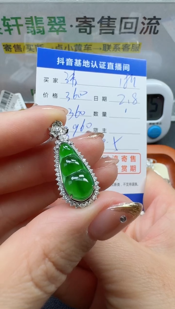 【闪购商品】翡翠颈饰18K金镶嵌寄售回流，不退不换
