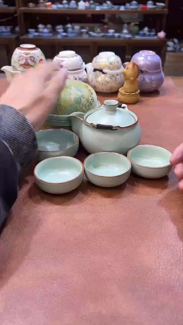 真的很便宜会开片的旅行茶具