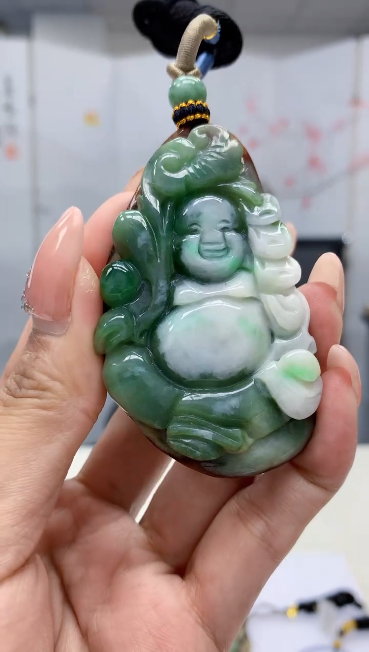 【闪购商品】定制翡翠未镶嵌4917MM-毛货挂件36
