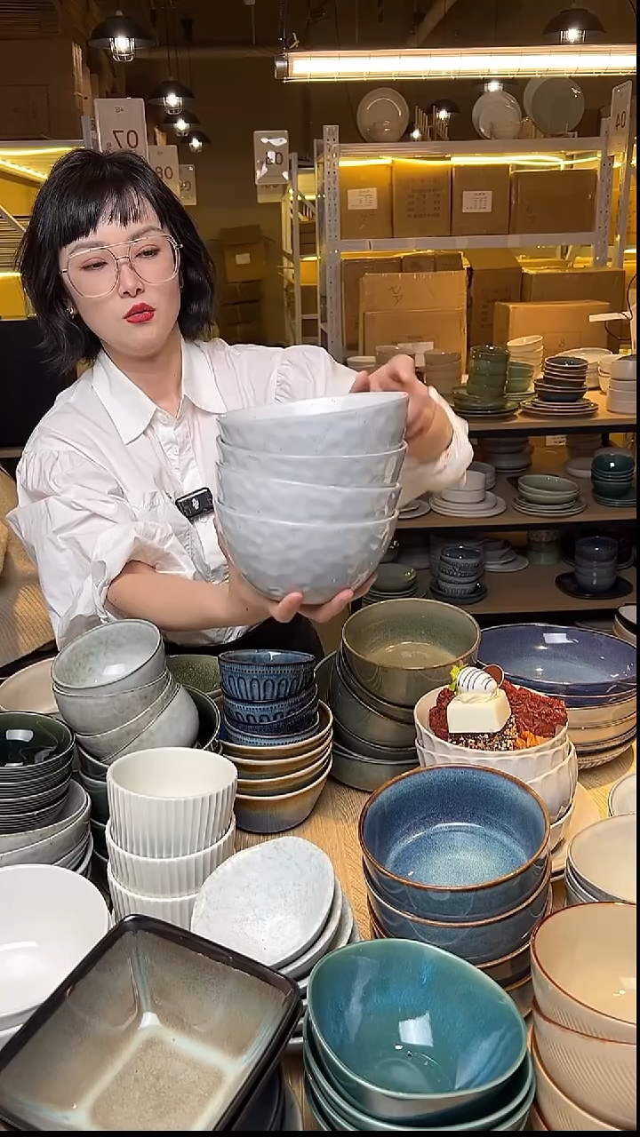 瓷173外贸尾货窑变釉下彩默认微瑕