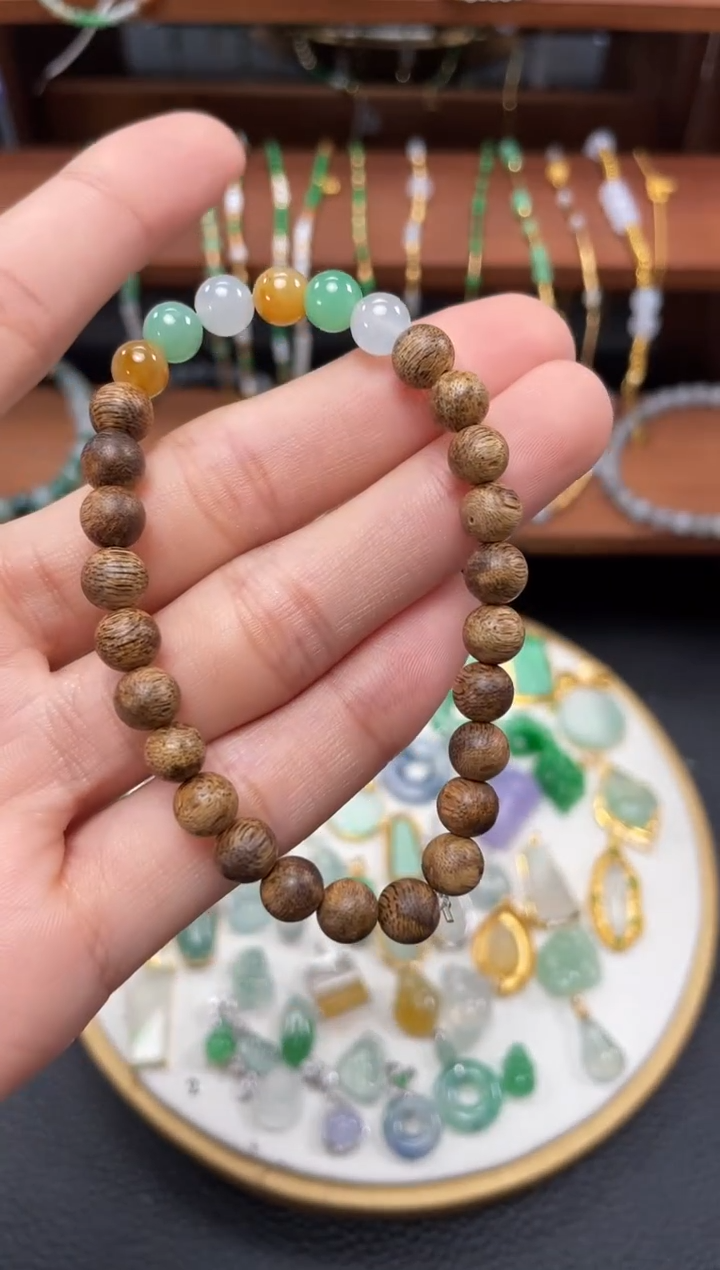 【闪购商品】翡翠套链未镶嵌一个   JK476