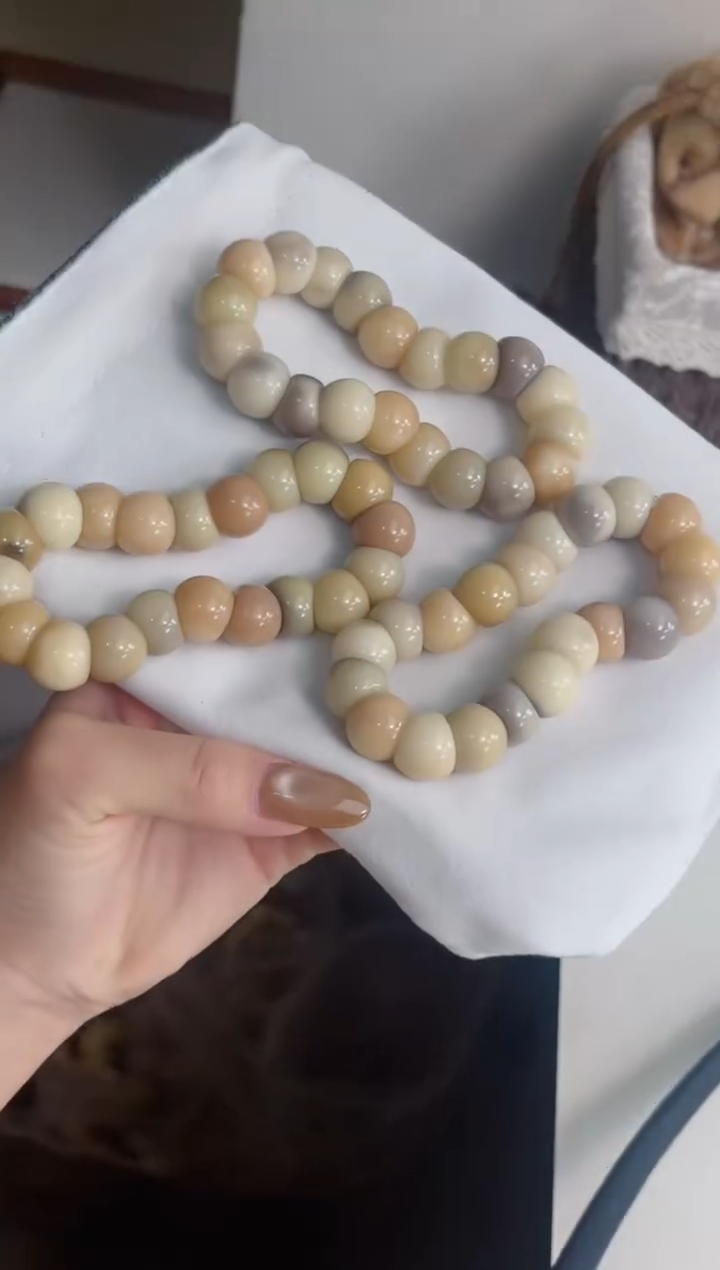 手串菩提根/象牙果沐a25桂花甜糕玉化蒜瓣14mm手串随机