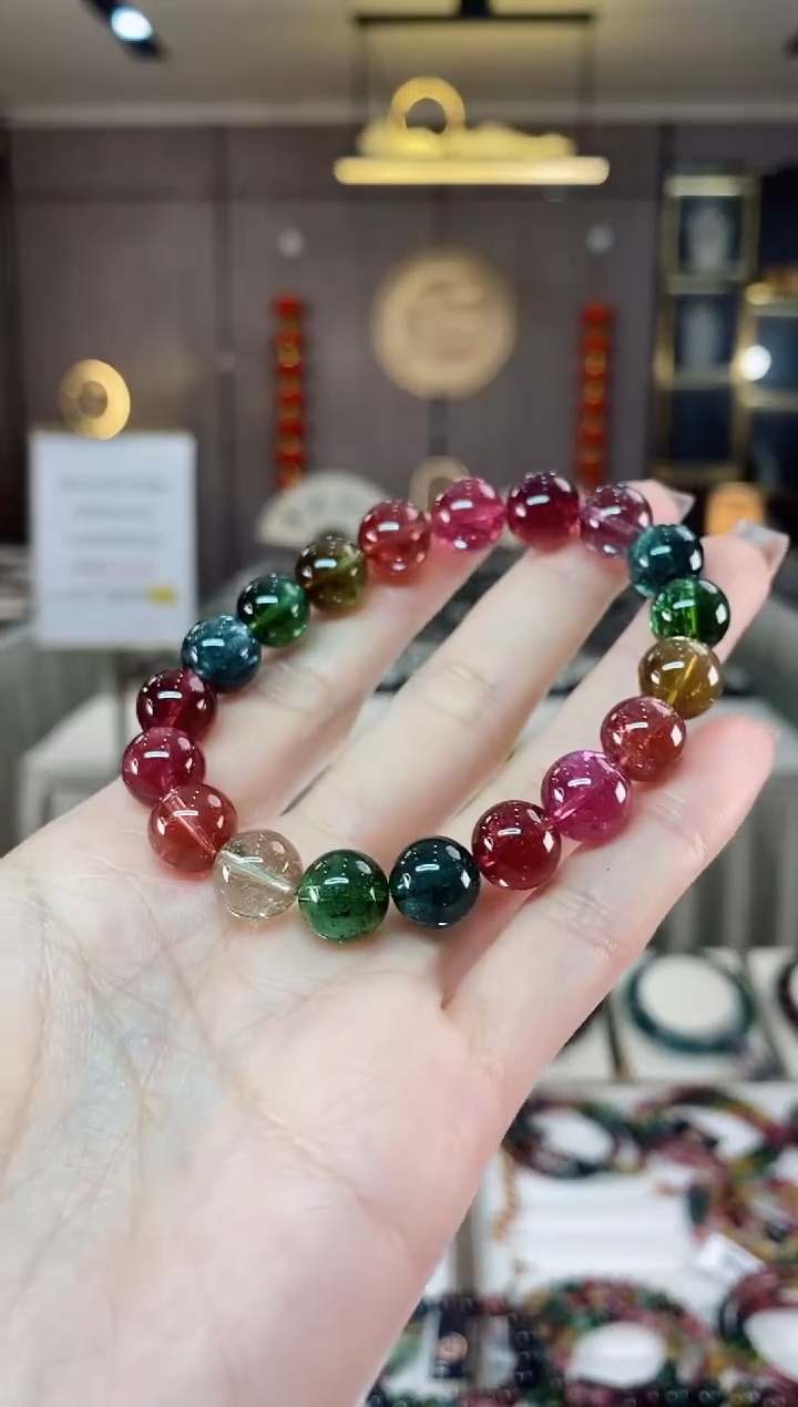 【闪购商品】碧玺收藏级单圈手串10mm+未镶嵌（多样性发一条）dan