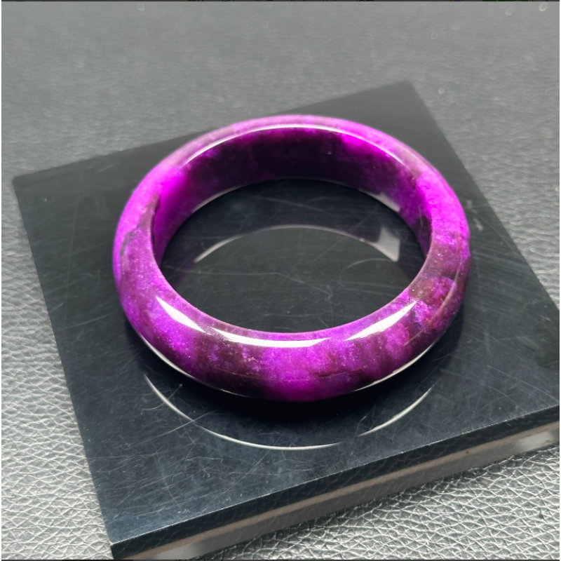 玉化樱花紫手镯收藏百搭女款-D2006