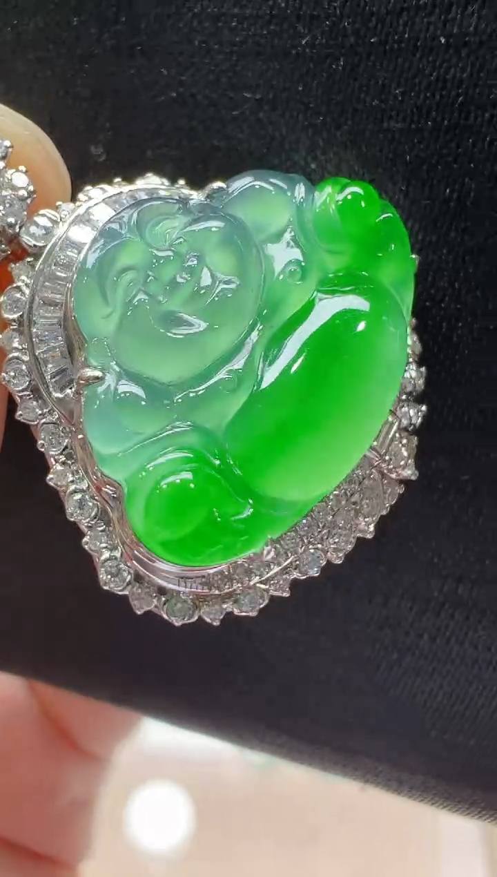 【闪购商品】翡翠吊坠(不含链)18K金镶嵌多样性发货拍一发一