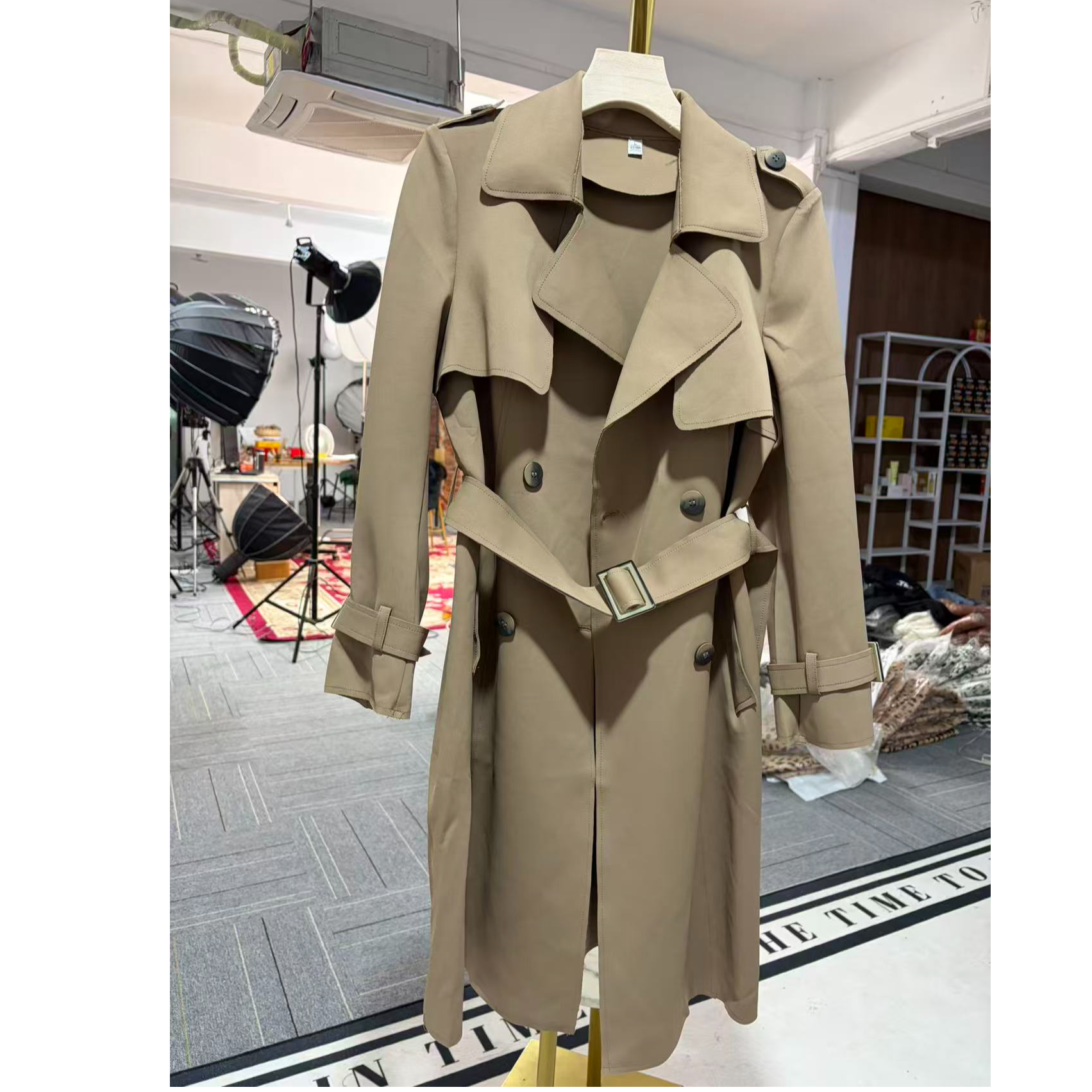 女士风衣女装中长款厚款欧美风网红经典女秋季