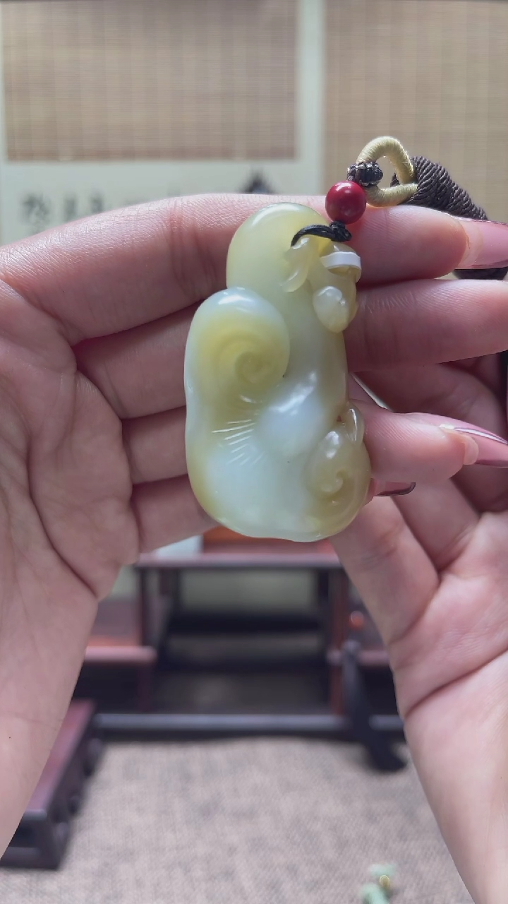 【闪购商品】和田玉颈饰未镶嵌和田玉如意吊坠多人619013#