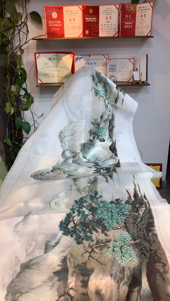 【闪购商品】刺绣纯手工苏绣山水绣片