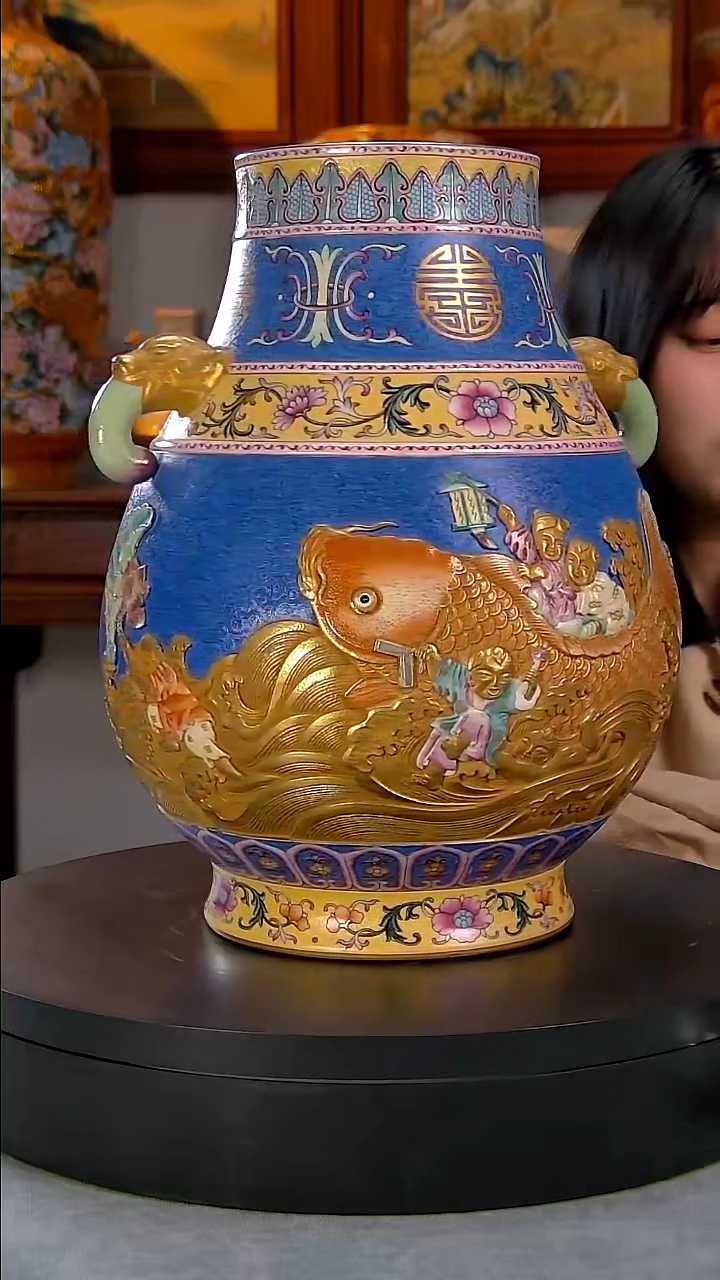 【闪购商品】珐琅彩双耳尊精品陶瓷