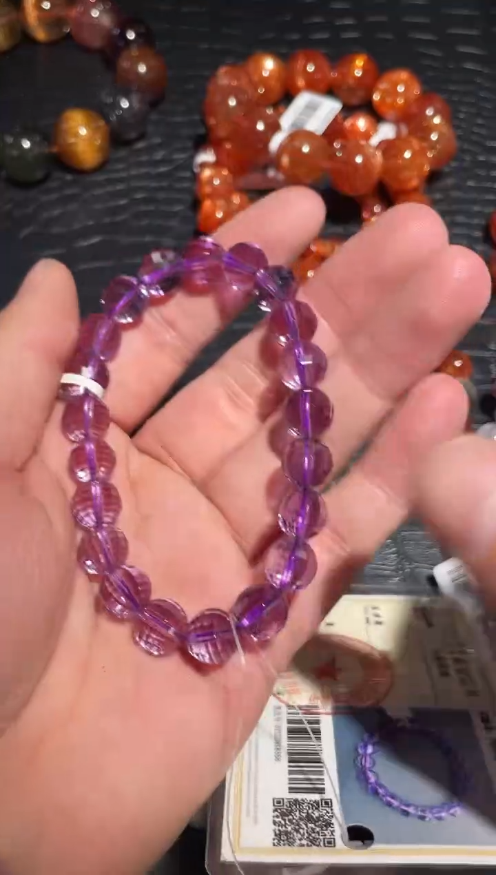 手链未镶嵌水晶单圈紫水晶