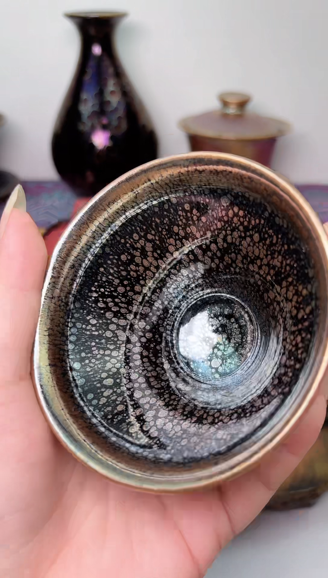 【闪购商品】茶盏春申阁微瑕1只，盏袋装微瑕黑玉冠军